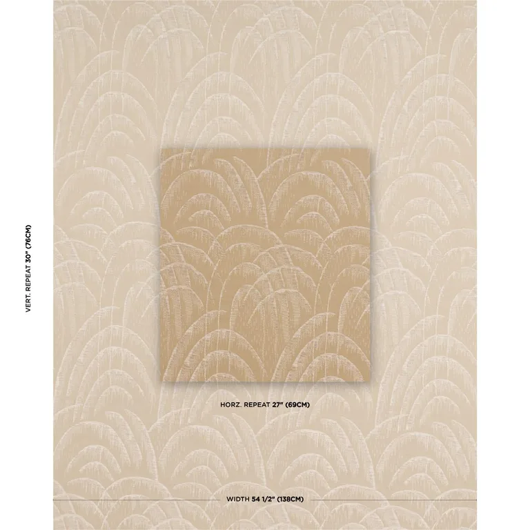 Schumacher 83162 Voussoir Moderne Sand fabric swatch