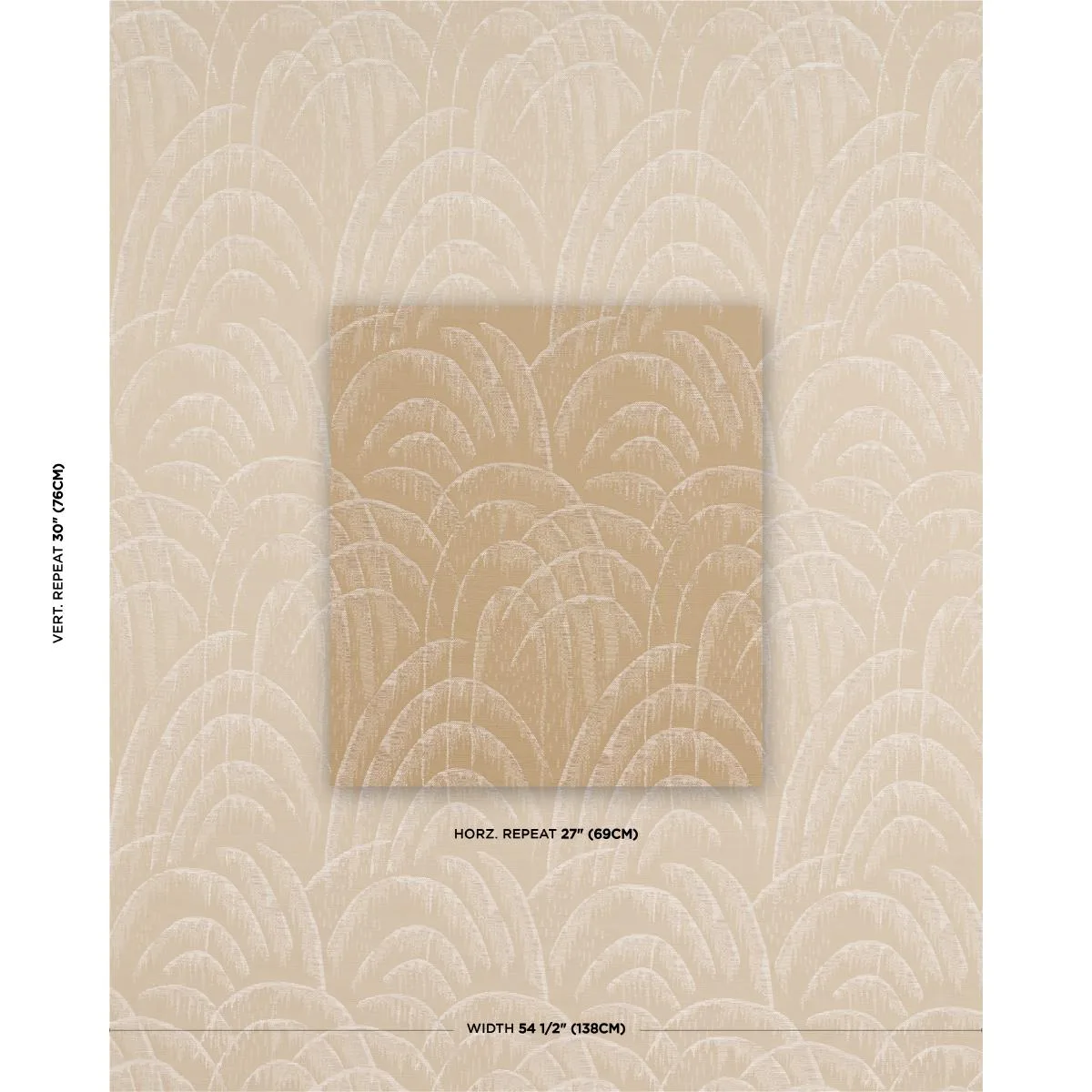 Schumacher 83162 Voussoir Moderne Sand fabric swatch
