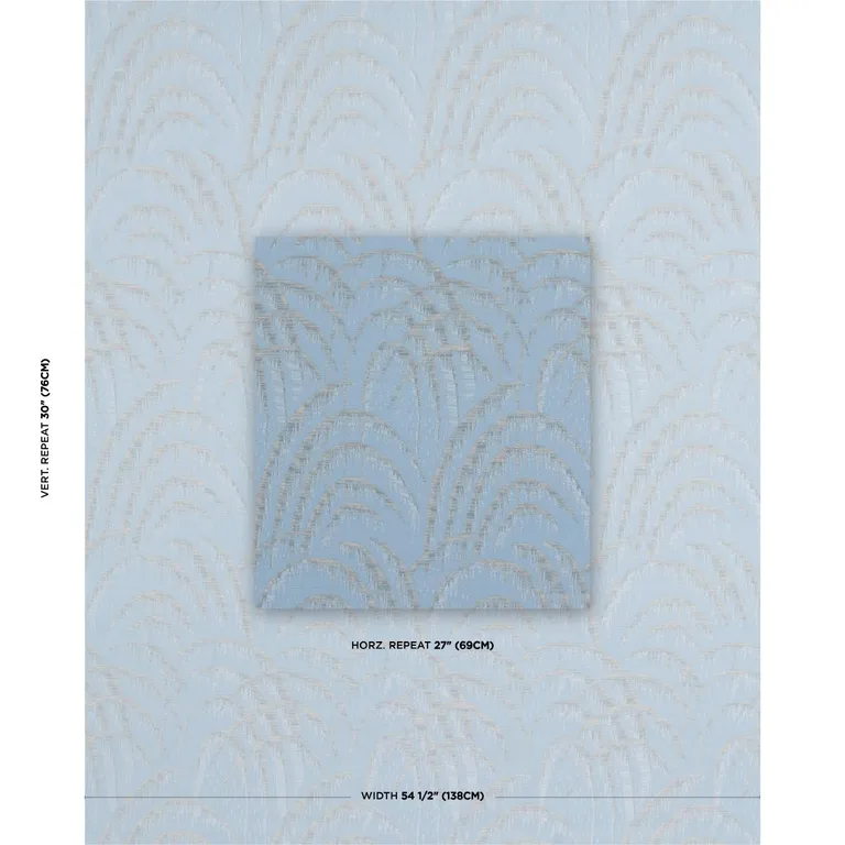 Schumacher 83160 Voussoir Moderne Slate fabric swatch