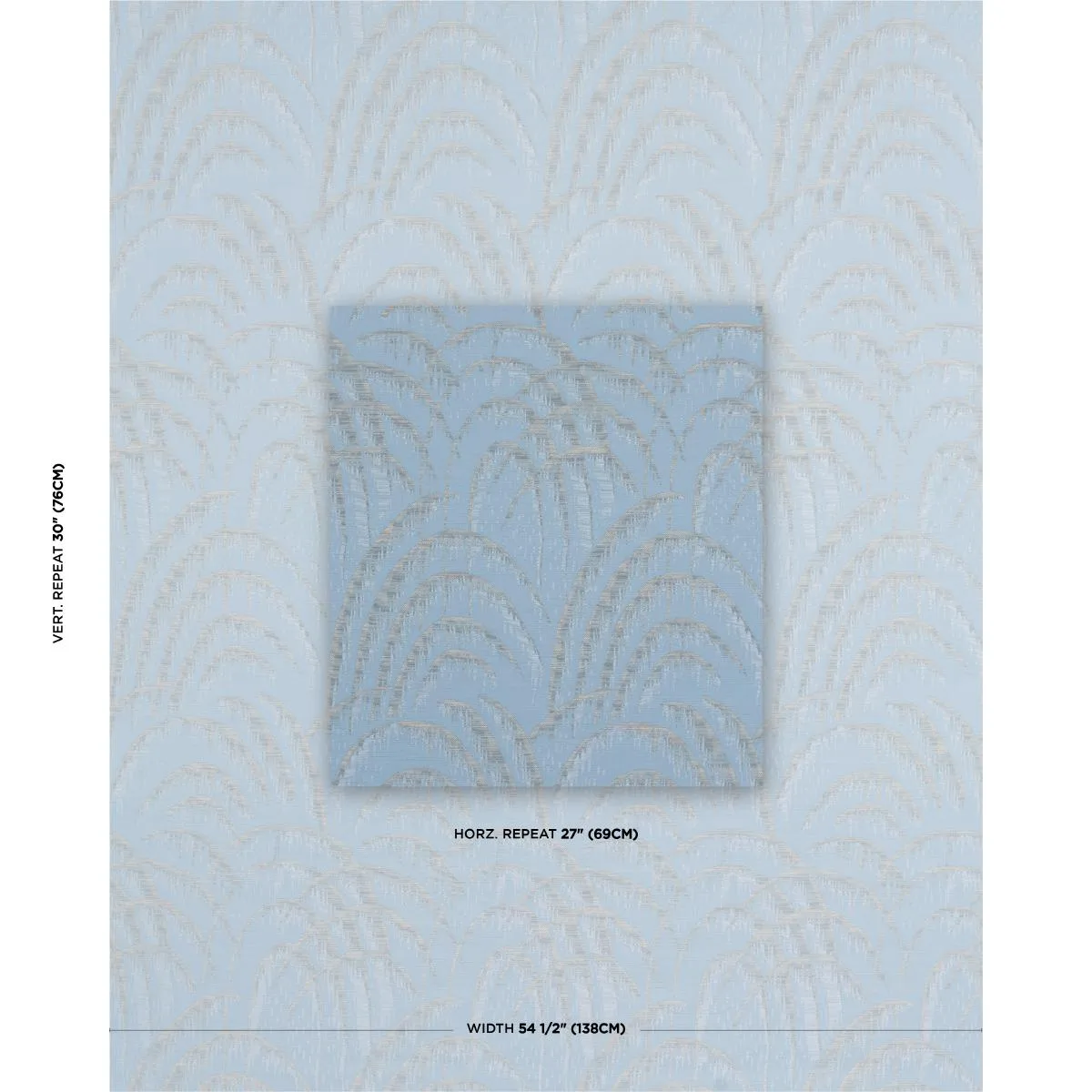 Schumacher 83160 Voussoir Moderne Slate fabric swatch