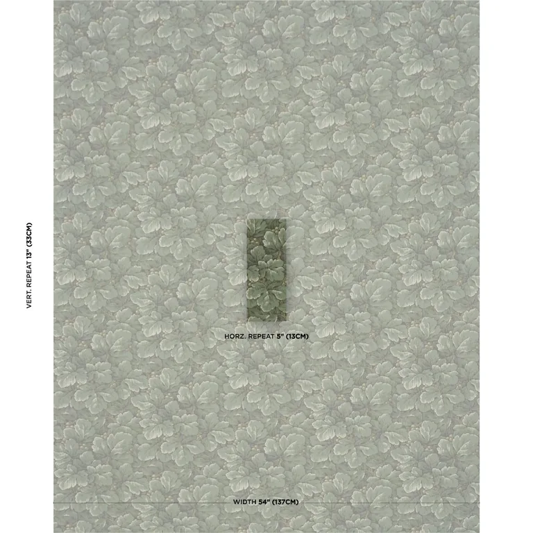 Schumacher 183042 Waldemar Spruce fabric swatch