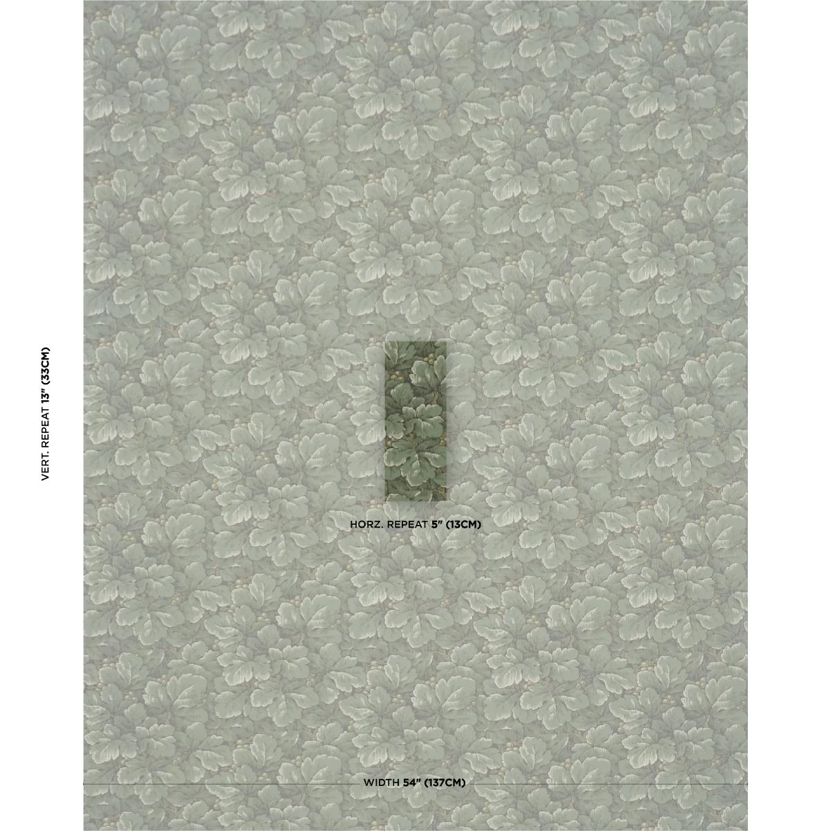 Schumacher 183042 Waldemar Spruce fabric swatch