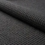 Schumacher 82642 Walden Wool Texture Charcoal fabric swatch