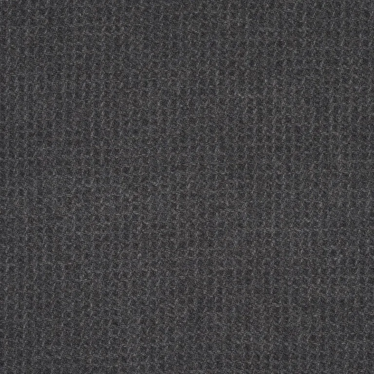 Schumacher 82642 Walden Wool Texture Charcoal fabric swatch