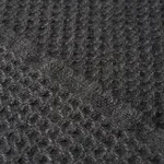 Schumacher 82642 Walden Wool Texture Charcoal fabric swatch