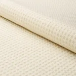 Schumacher 82641 Walden Wool Texture Ivory fabric swatch