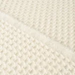 Schumacher 82641 Walden Wool Texture Ivory fabric swatch