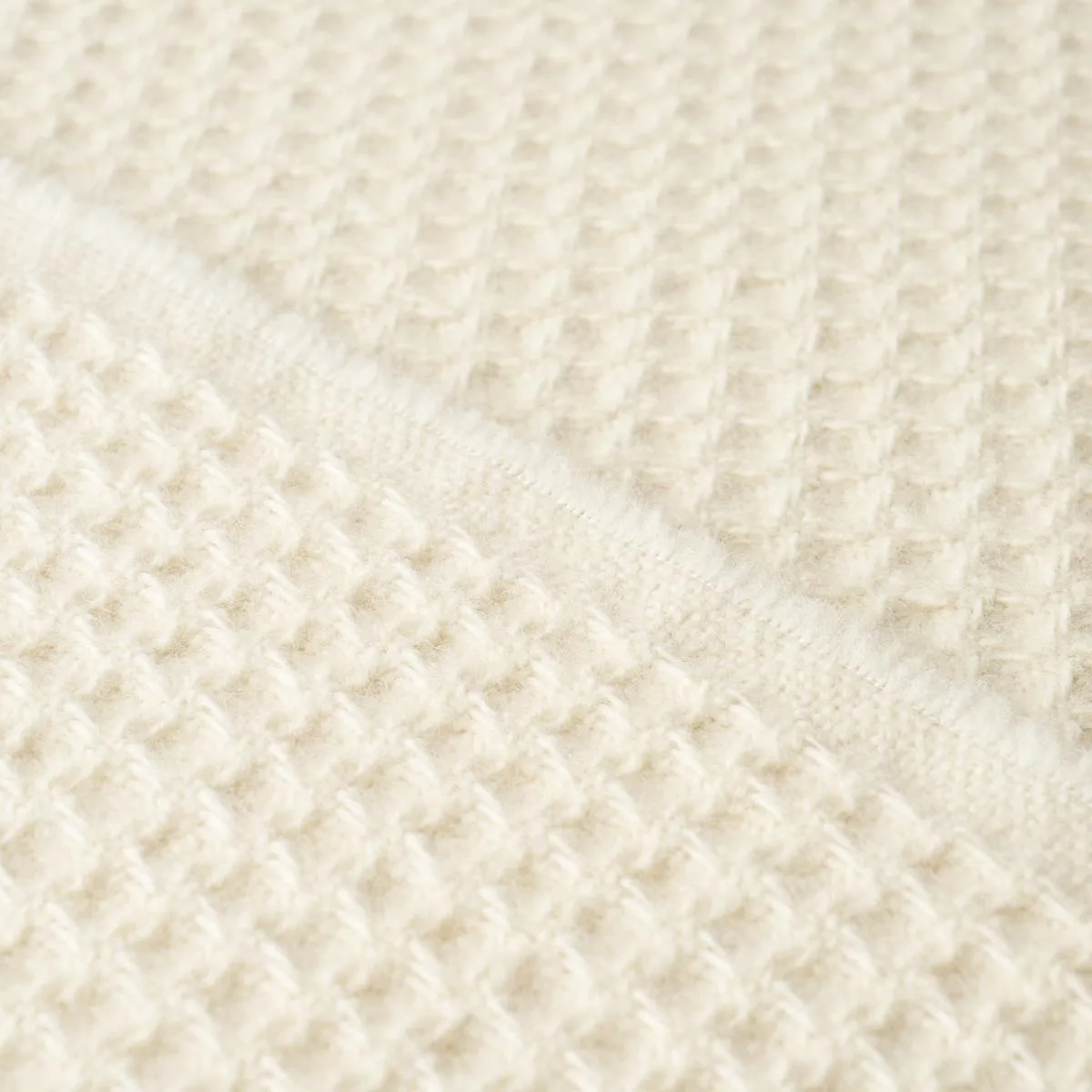 Schumacher 82641 Walden Wool Texture Ivory fabric swatch