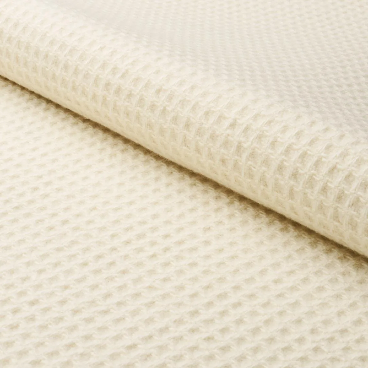 Schumacher 82641 Walden Wool Texture Ivory fabric swatch
