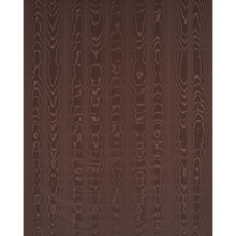 Schumacher 87106 Washington Moiré Brown fabric swatch