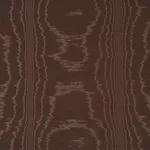 Schumacher 87106 Washington Moiré Brown fabric swatch