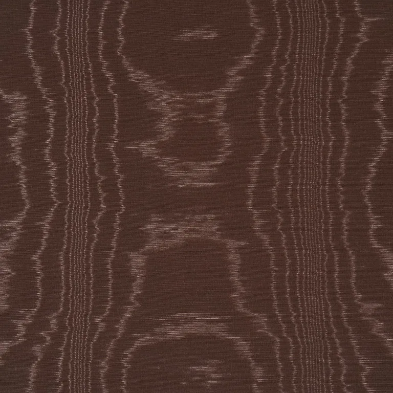 Schumacher 87106 Washington Moiré Brown fabric swatch