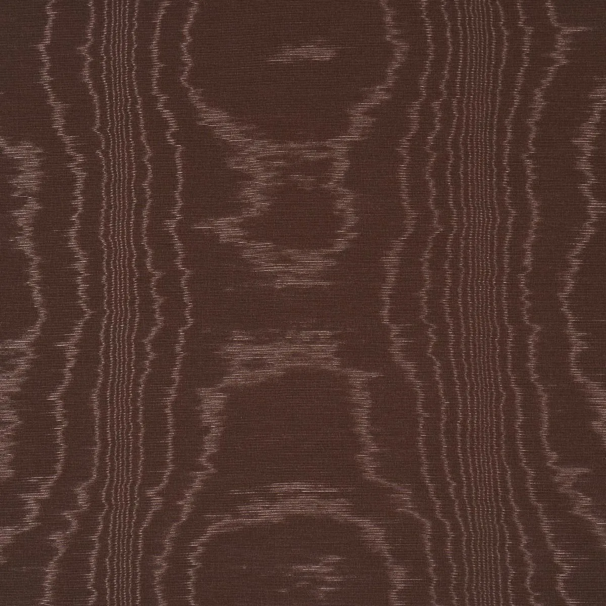 Schumacher 87106 Washington Moiré Brown fabric swatch