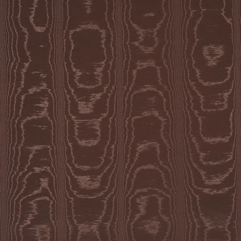 Schumacher 87106 Washington Moiré Brown fabric swatch