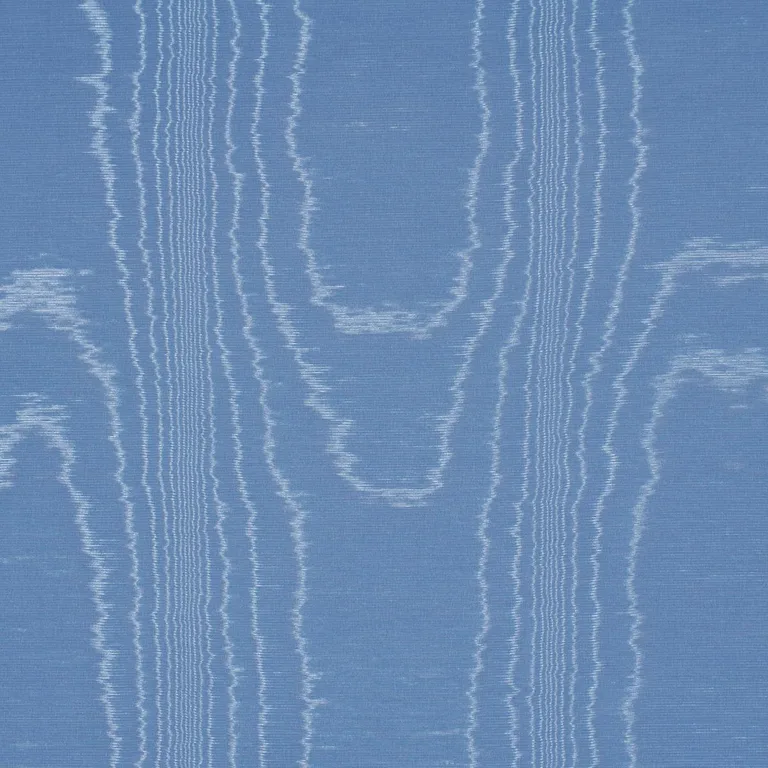 Schumacher 87102 Washington Moiré Cobalt fabric swatch