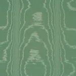 Schumacher 87101 Washington Moiré Green fabric swatch