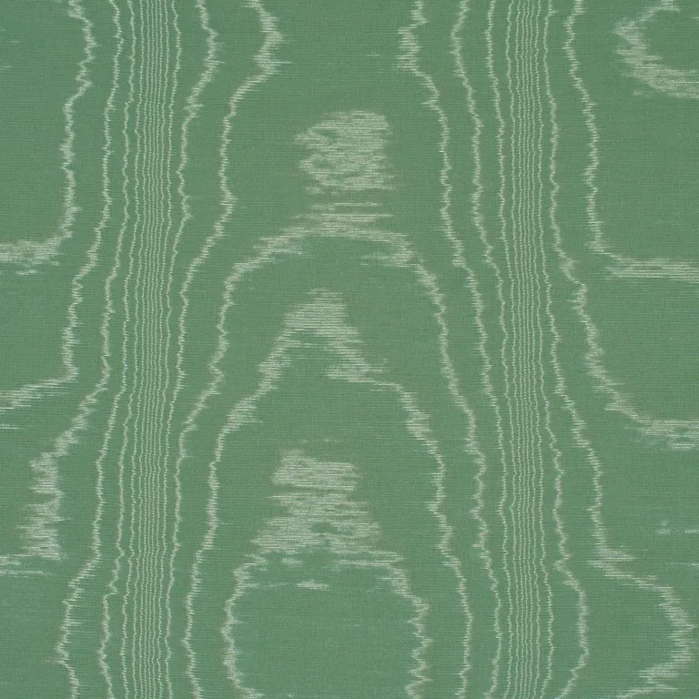 Schumacher 87101 Washington Moiré Green fabric swatch