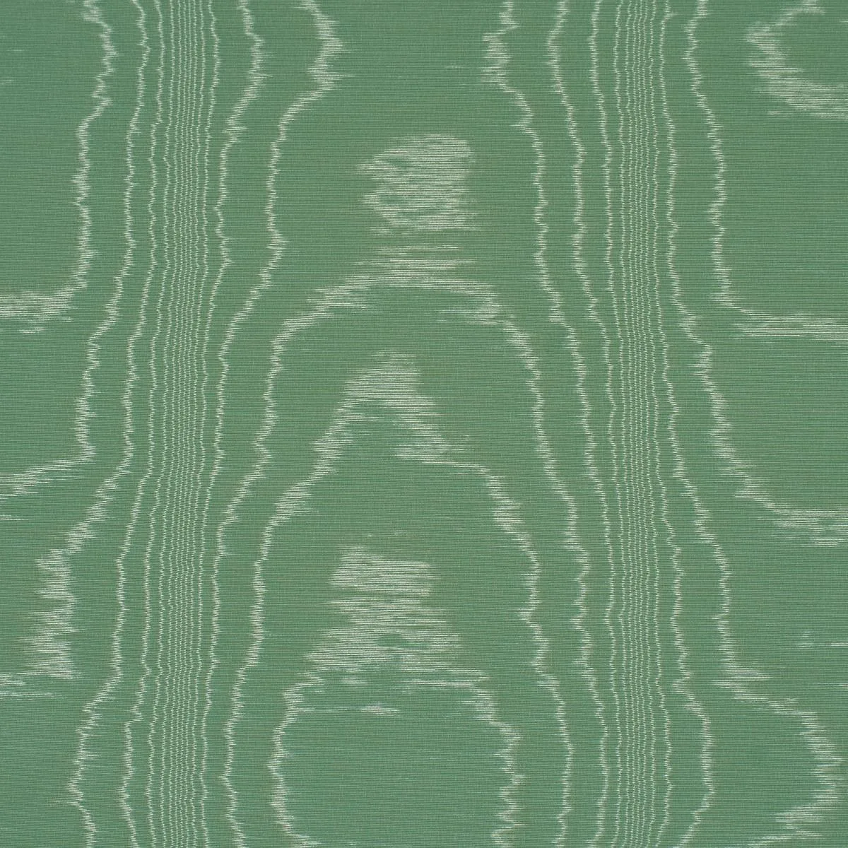 Schumacher 87101 Washington Moiré Green fabric swatch
