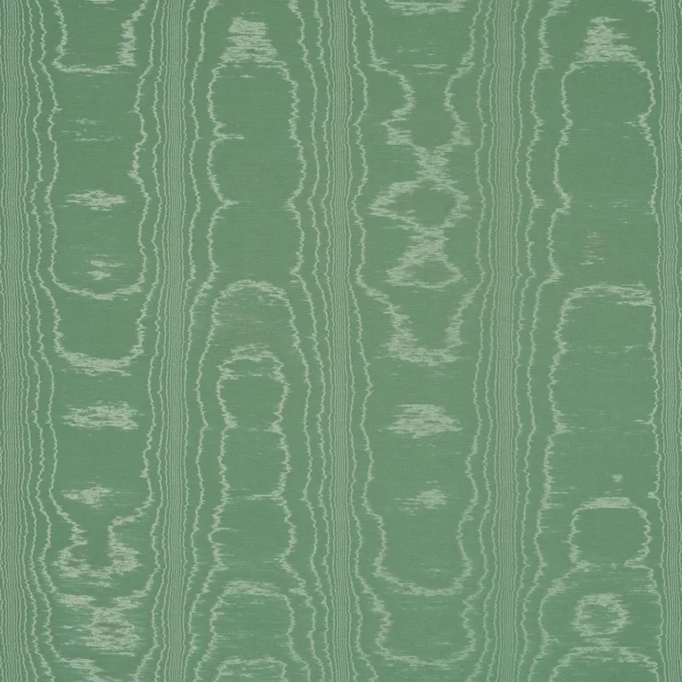 Schumacher 87101 Washington Moiré Green fabric swatch