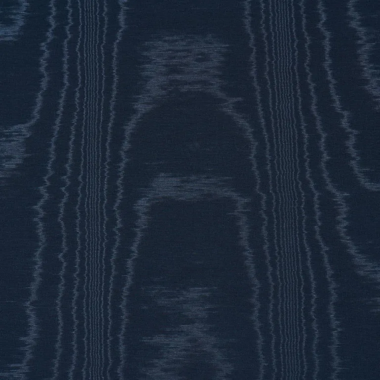 Schumacher 87105 Washington Moiré Navy fabric swatch