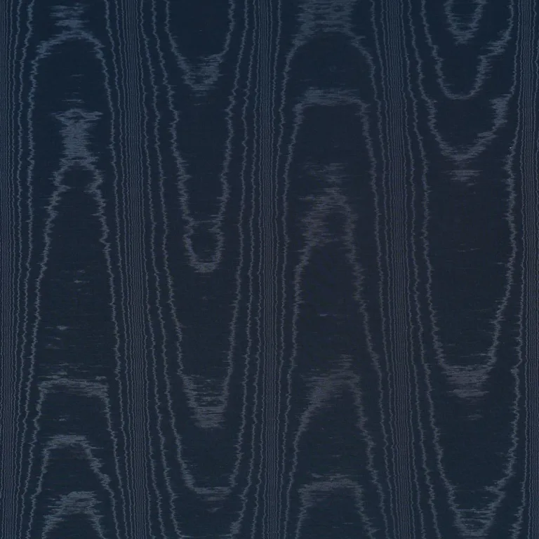 Schumacher 87105 Washington Moiré Navy fabric swatch