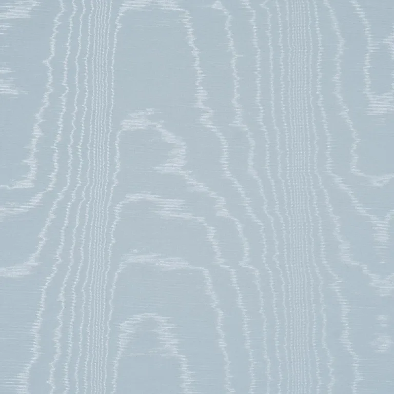 Schumacher 87100 Washington Moiré Robin's Egg fabric swatch