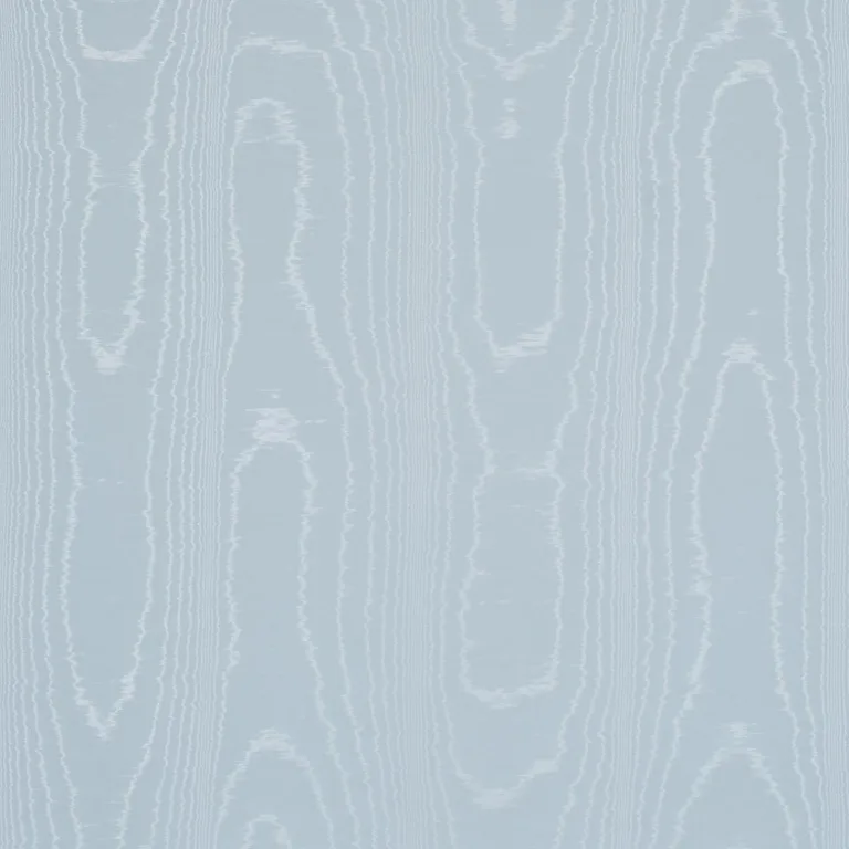 Schumacher 87100 Washington Moiré Robin's Egg fabric swatch