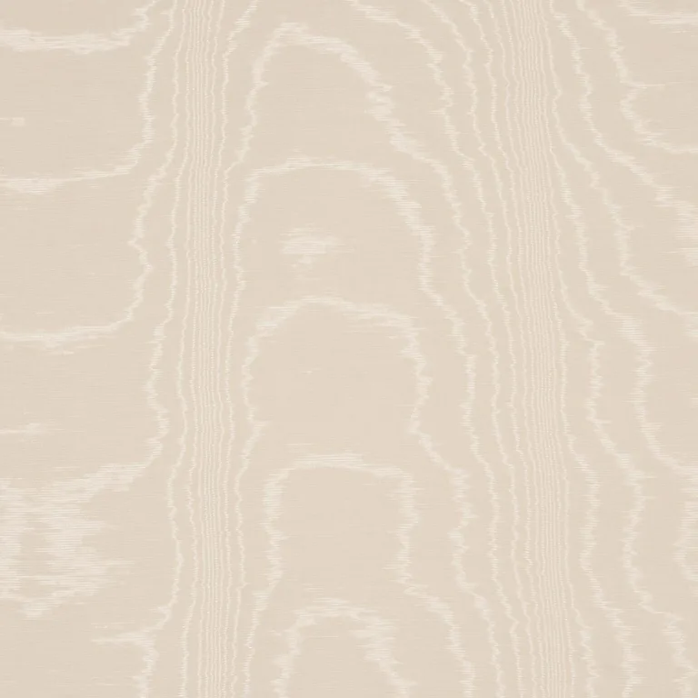 Schumacher 87104 Washington Moiré Vanilla fabric swatch