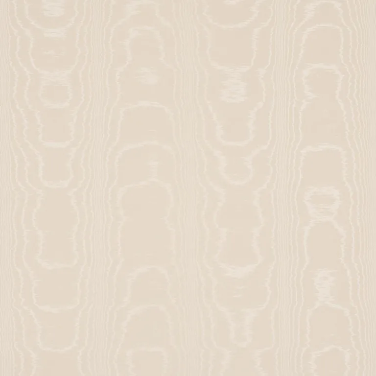 Schumacher 87104 Washington Moiré Vanilla fabric swatch