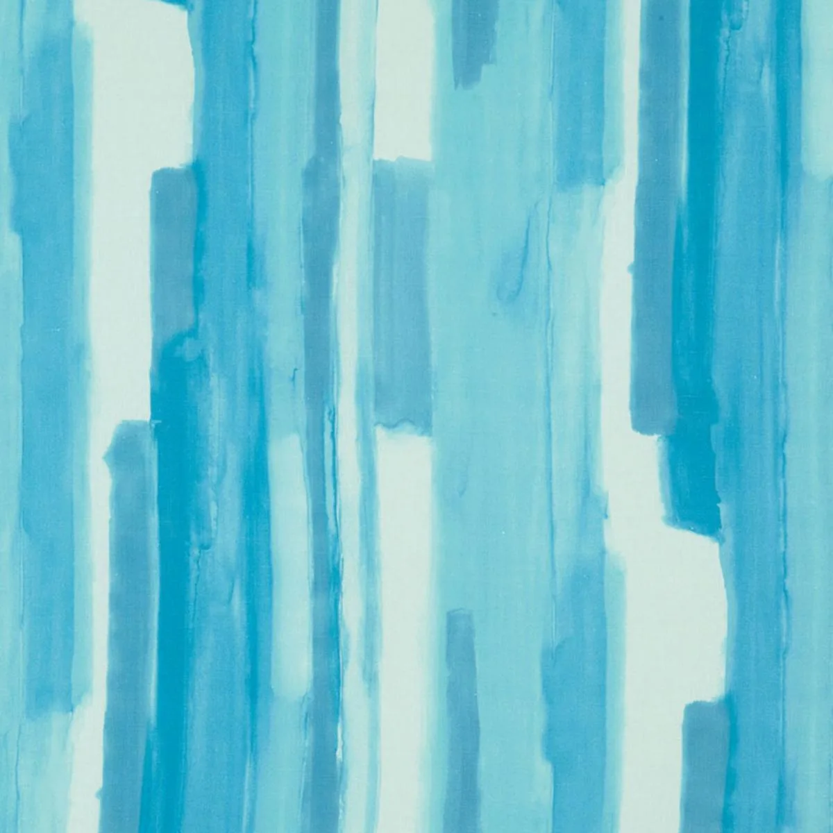 Schumacher 177170 Watercolor Aqua fabric swatch