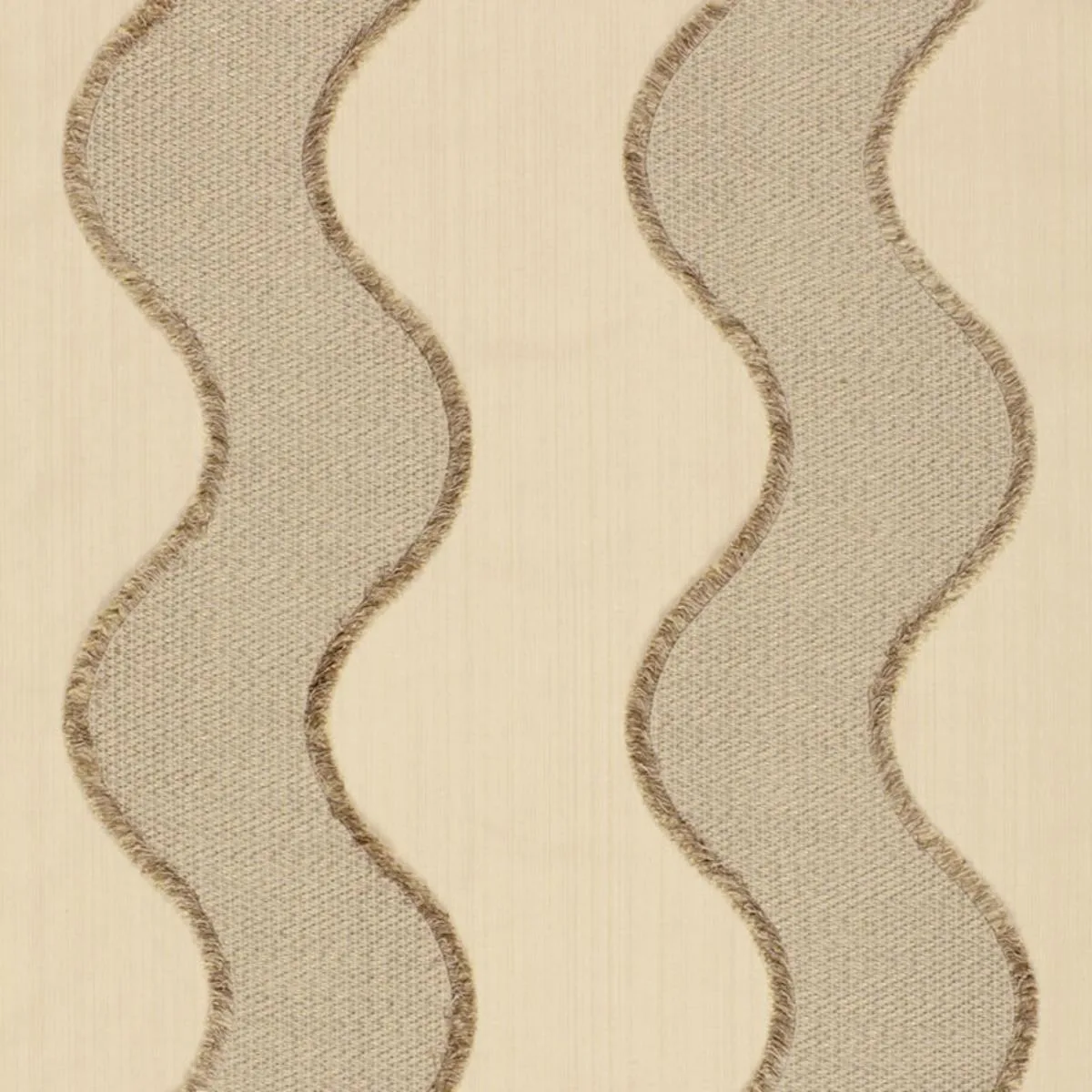 Schumacher 63700 Wavelength Sandstone fabric swatch