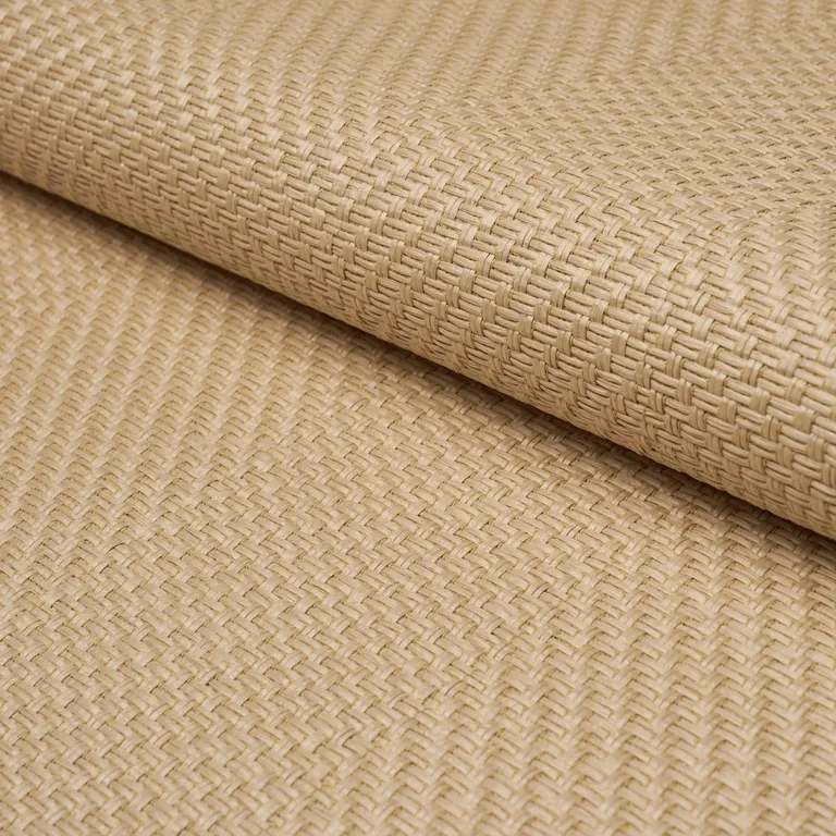 Schumacher 85310 Weaved Basketry Natural fabric swatch