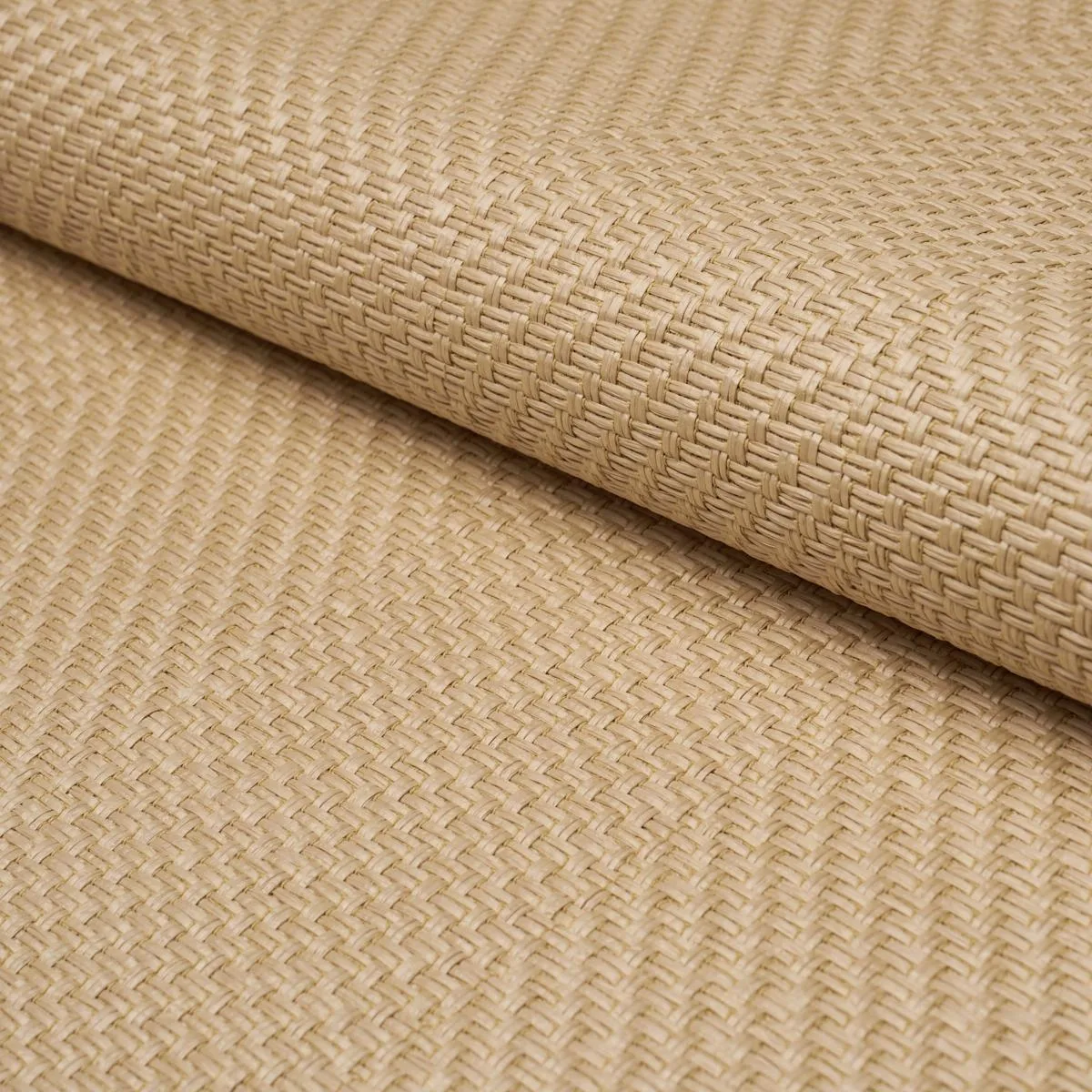 Schumacher 85310 Weaved Basketry Natural fabric swatch
