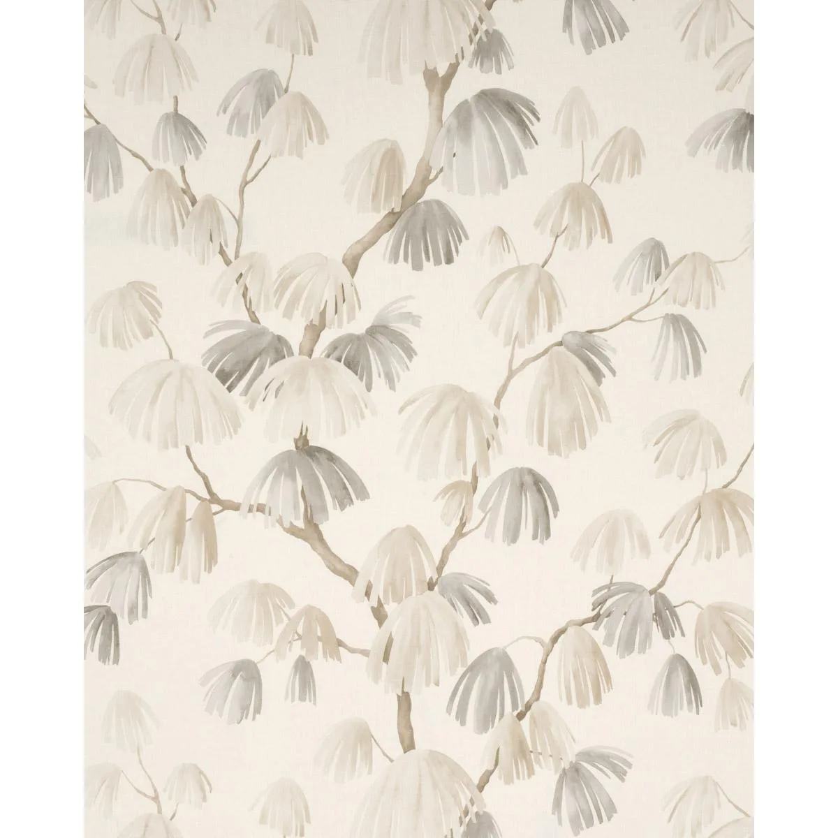 Schumacher 180351 Weeping Pine Neutral fabric swatch