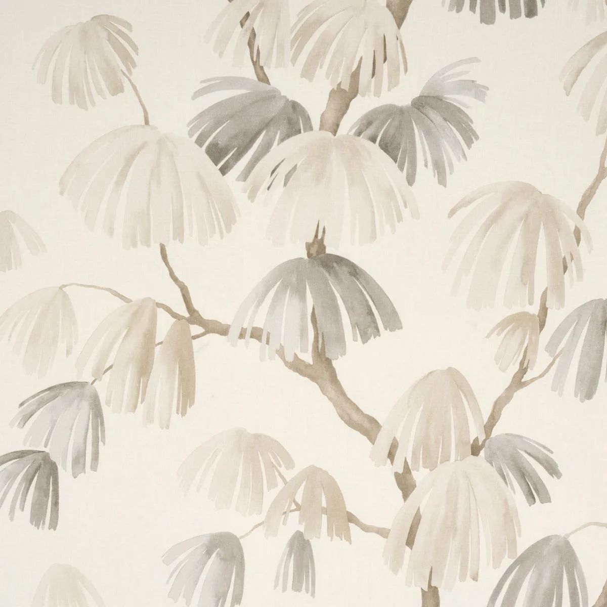 Schumacher 180351 Weeping Pine Neutral fabric swatch