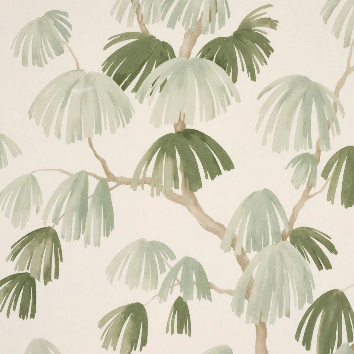 Schumacher 180352 Weeping Pine Sage fabric swatch