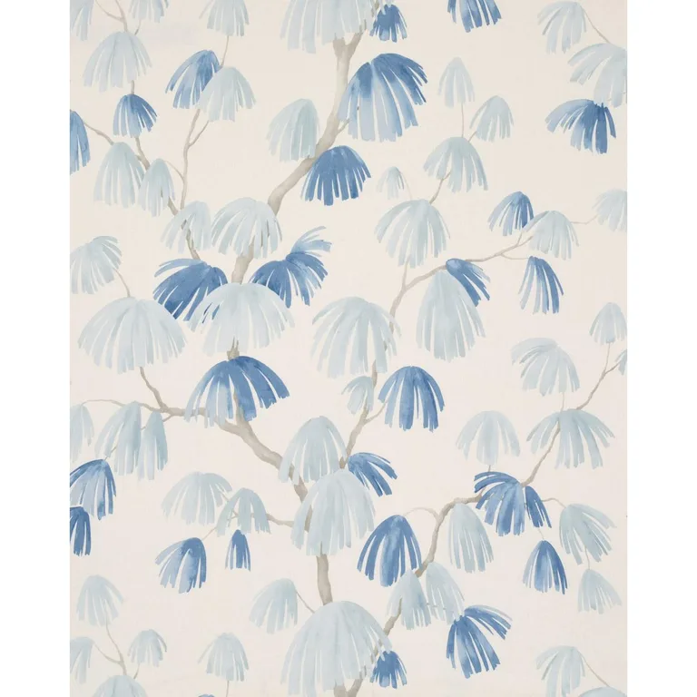 Schumacher 180350 Weeping Pine Slate fabric swatch