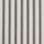 Schumacher 60077 Wellfleet Ticking Stripe Black fabric swatch