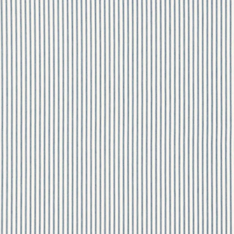 Schumacher 66021 Wellfleet Ticking Stripe Ocean fabric swatch