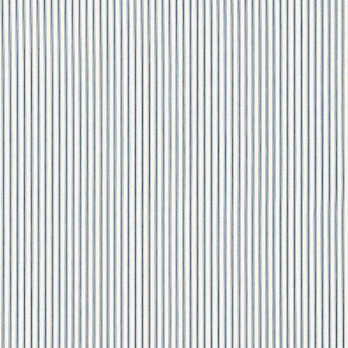 Schumacher 66021 Wellfleet Ticking Stripe Ocean fabric swatch