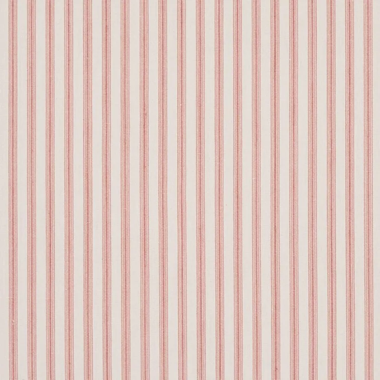 Schumacher 60074 Wellfleet Ticking Stripe Pink fabric swatch