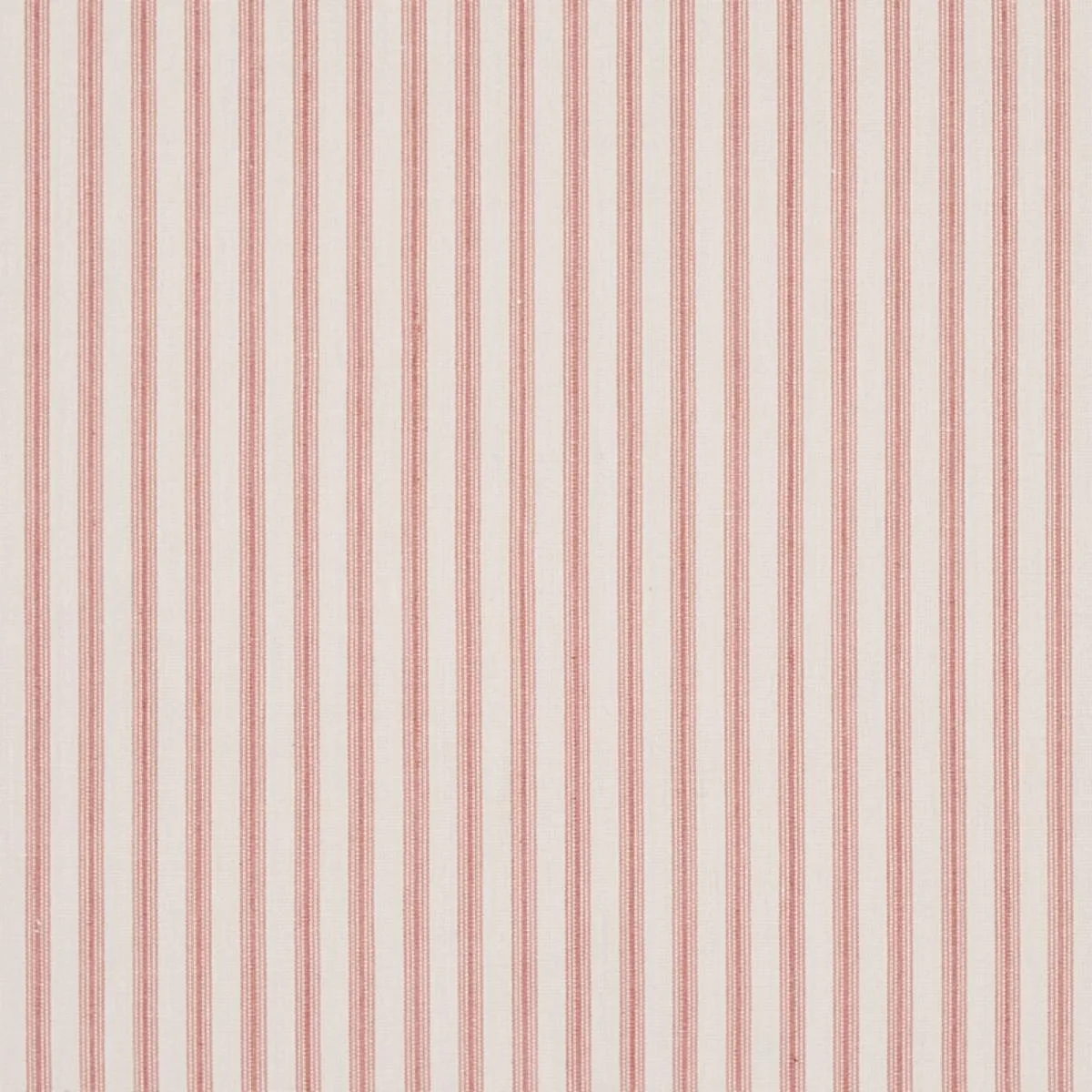 Schumacher 60074 Wellfleet Ticking Stripe Pink fabric swatch