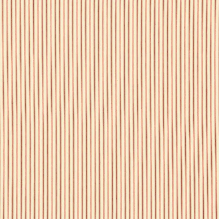 Schumacher 60071 Wellfleet Ticking Stripe Regatta Red fabric swatch
