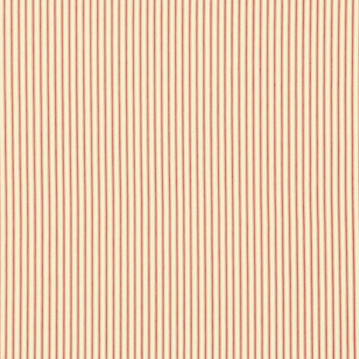 Schumacher 60071 Wellfleet Ticking Stripe Regatta Red fabric swatch