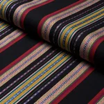 Schumacher 3322025 Wellington Stripe Black fabric swatch