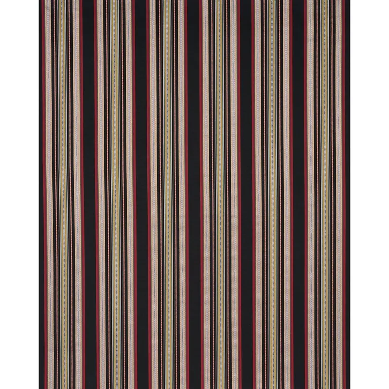 Schumacher 3322025 Wellington Stripe Black fabric swatch