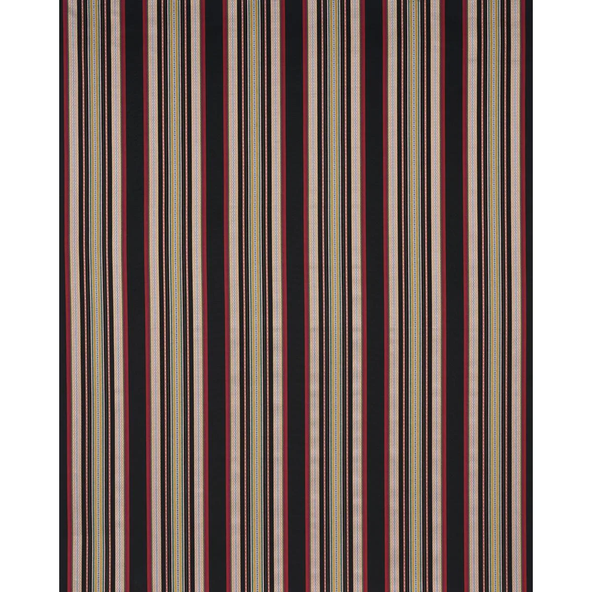 Schumacher 3322025 Wellington Stripe Black fabric swatch