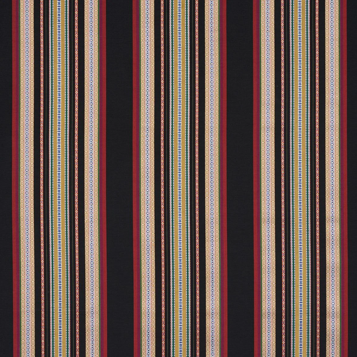 Schumacher 3322025 Wellington Stripe Black fabric swatch