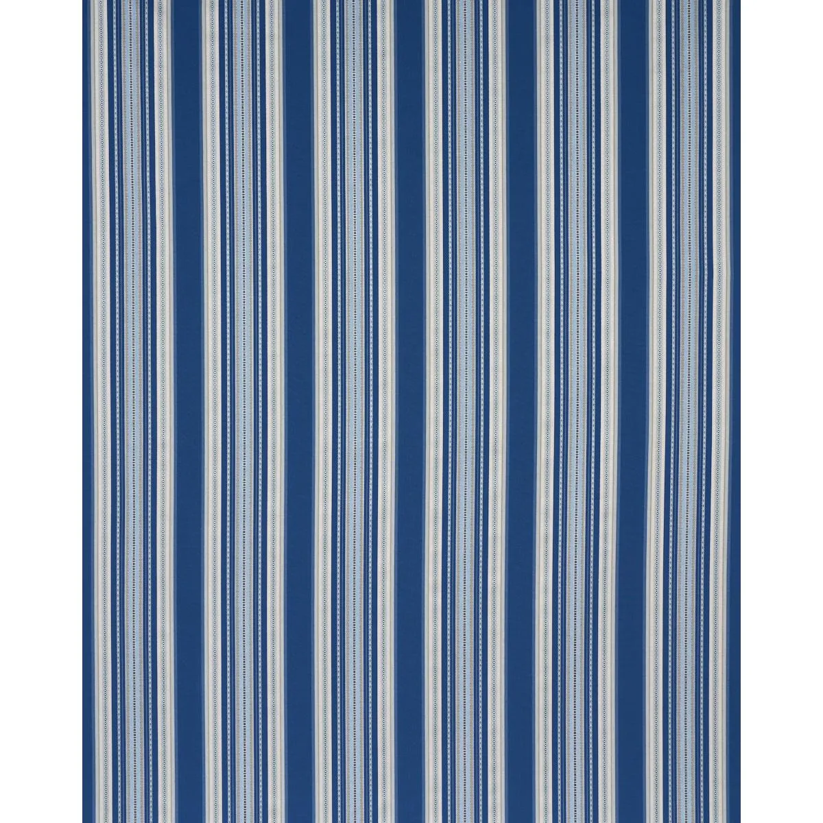Schumacher 3322024 Wellington Stripe Blue fabric swatch