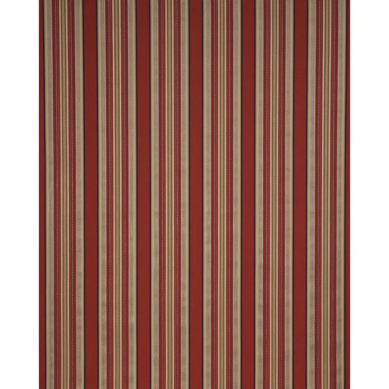 Schumacher 3322023 Wellington Stripe Multi On Spice fabric swatch